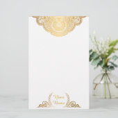 Klassische Golden Personalisiert Stationery Briefpapier (Stehend Vorderseite)