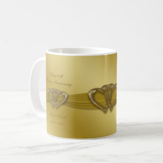 Klassische goldene 50. kaffeetasse (Vorderseite Links)