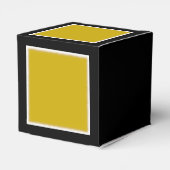 Klassische Goldene Braut & Groom Monogram Hochzeit Geschenkschachtel (Rückseite)