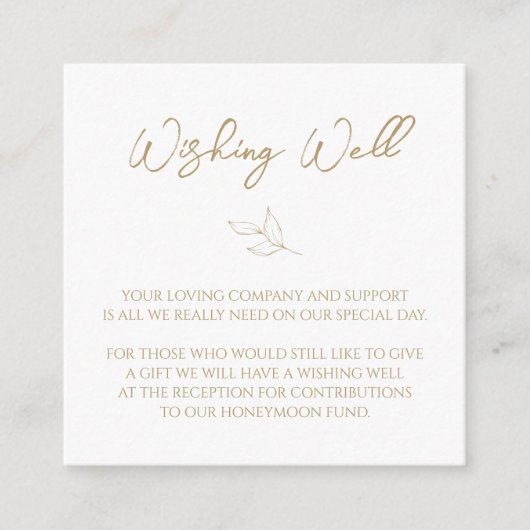 Klassische goldene Grüne Hochzeit wünschenswert gu Begleitkarte (Vorderseite)