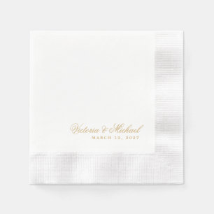 Klassische Goldene Hochzeitsdekorationstücher mit Serviette