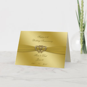 Klassische goldene Hochzeitsjubiläumskarte zum 50. Karte