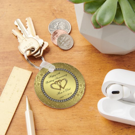 Klassische Goldene Hochzeitskette zum Jubiläum Schlüsselanhänger (Schreibtisch)