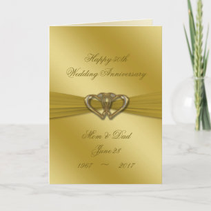 Klassische goldene Hochzeitstag-Karte zum 50. Jubi Karte