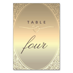 Klassische goldene Hochzeitstisch-Nummer Tischnummer