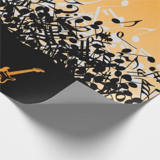 Klassische Goldene Musiknote Geschenkpapier (Ecke)