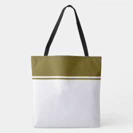Klassische goldene Olive Top Racing Streifen auf W Tasche