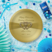 Klassische goldene Papierplatte zum 50-jährigen Ju Pappteller (Party)