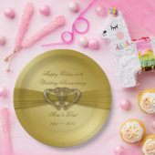 Klassische goldene Papierplatte zum 50-jährigen Ju Pappteller (Party)