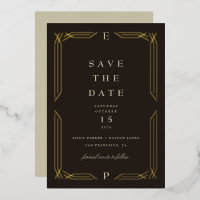 Klassische Goldfolie Byzantine Save the Date