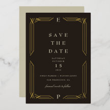 Klassische Goldfolie Byzantine Save the Date
