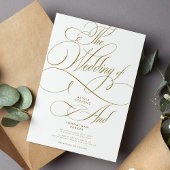 Klassische Goldkalligraphie Einladung