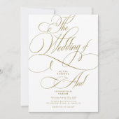 Klassische Goldkalligraphie Einladung (Vorderseite)