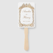 Klassische Goldrahmen-Grenz-Hochzeit Fächer (Rückseite)