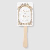 Klassische Goldrahmen-Grenz-Hochzeit Fächer (Vorderseite)