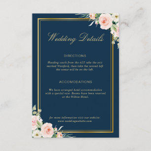 Klassische Goldrahmen-Hochzeitskarte Begleitkarte