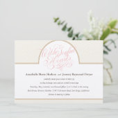 Klassische Goldstreifen für Hochzeitsfeiern Einladung (Stehend Vorderseite)