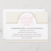 Klassische Goldstreifen für Hochzeitsfeiern Einladung (Vorne/Hinten)