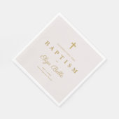 Klassische Goldtaufe für Glitzer Serviette (Ecke)