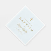 Klassische Goldtaufe für Glitzer Serviette (Ecke)