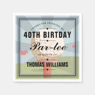 Klassische Golf-Geburtstagsfeier Serviette