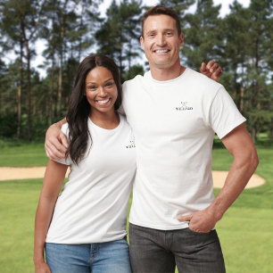 Klassische Golfschläger mit personalisiertem Namen T-Shirt