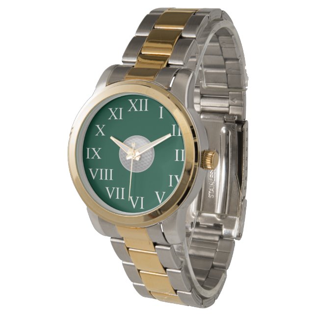 Klassische Golfuhr als Geschenk Armbanduhr (Schrägansicht)