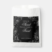 Klassische Gothic Black Liebe ist süße Hochzeit Geschenktütchen (Vorderseite)