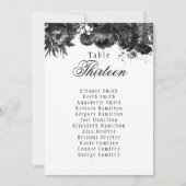 Klassische Gothic White Hanging Seating Chart Card Einladung (Vorderseite)