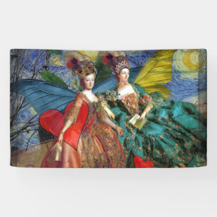 Klassische gothische Zwillinge Whimsical Schmetter Banner