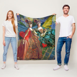 Klassische gothische Zwillinge Whimsical Schmetter Fleecedecke