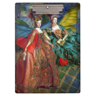 Klassische gothische Zwillinge Whimsical Schmetter Klemmbrett