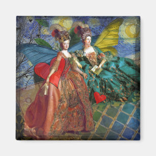 Klassische gothische Zwillinge Whimsical Schmetter Magnet