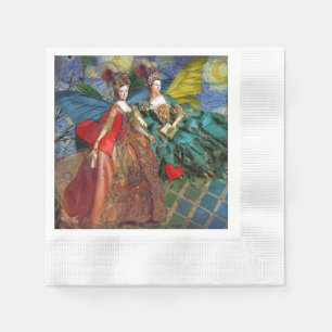 Klassische gothische Zwillinge Whimsical Schmetter Serviette