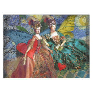 Klassische gothische Zwillinge Whimsical Schmetter Tischdecke