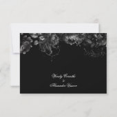 Klassische Gotische Black Wedding RSVP Karte (Rückseite)