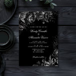 Klassische gotische Schwarze Hochzeit Einladung<br><div class="desc">Die zeitlose Faszination unseres klassisch-gotischen Black Wedding Invitation Designs, in dem Eleganz und Ätherlichkeit aufeinander treffen. Eine bezaubernde Touch dunkler Romantik, die mit faszinierenden botanischen Motiven geschmückt ist und schwarze Hintergründe mit üppigen Pionieren und zarten Rose aufweist, die eine stimmungsvolle Eleganz ausstrahlen, die perfekt für Ihren besonderen Tag ist. Das...</div>
