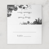 Klassische Gotische Weißdecke-Platzkarte Platzkarte (Außenseite Aufgefaltet)