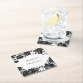 Klassische gotische Weiße Hochzeit Rechteckiger Pappuntersetzer (Vor Ort)