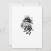 Klassische gotische White Wedding rettet das Datum Save The Date (Rückseite)