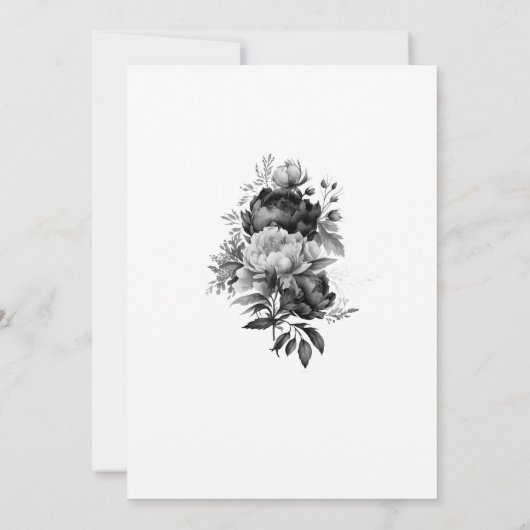 Klassische gotische White Wedding rettet das Datum Save The Date (Rückseite)