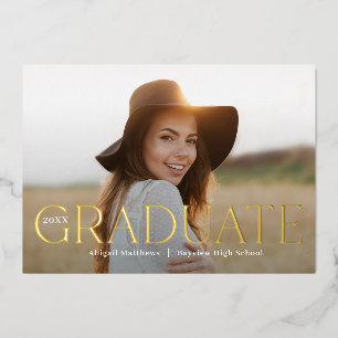 Klassische Graduiertenfolie Abschluss Einladung An