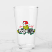 Klassische Grafik | Frohe Weihnachten Glas (Vorderseite)