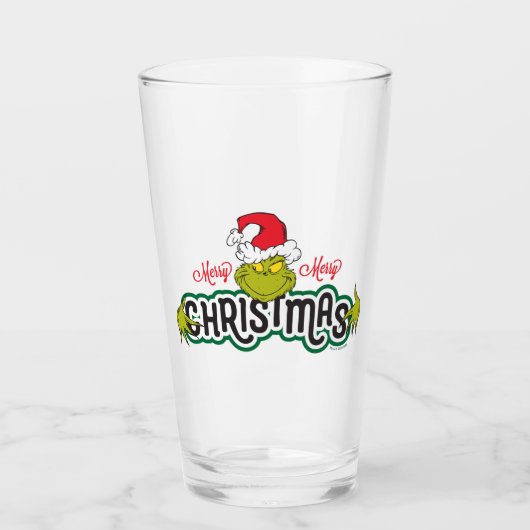 Klassische Grafik | Frohe Weihnachten Glas (Vorderseite)