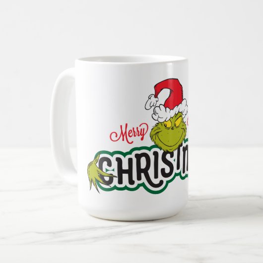 Klassische Grafik | Frohe Weihnachten Kaffeetasse (Vorderseite Links)