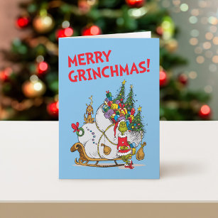 Klassische Grafik   Grinch & Max Runaway Slei Feiertagskarte