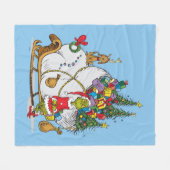 Klassische Grafik | Grinch & Max Runaway Slei Fleecedecke (Vorderseite (Horizontal))