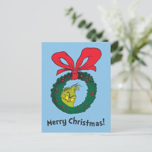 Klassische Grafik | Kranz Postkarte (Stehend Vorderseite)