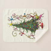 Klassische Grafik | Weihnachtsbaum Sherpadecke (Vorderseite (Horizontal))