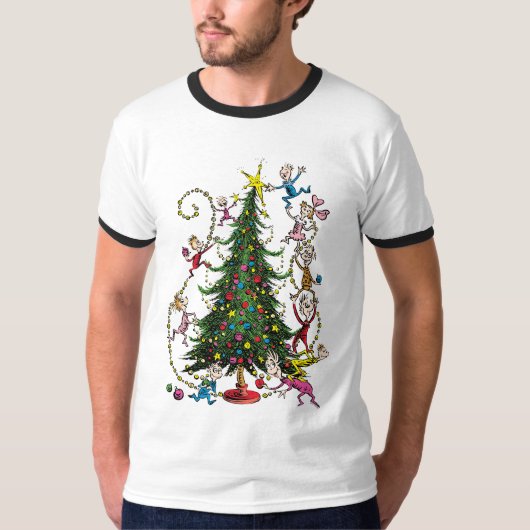 Klassische Grafik | Weihnachtsbaum T-Shirt (Vorderseite)